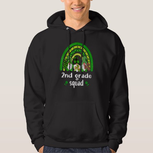 Rainbow Gnome Happy St Patricks Da Hoodie (Vorderseite)