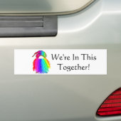 Rainbow Gnome in Mask: Wir sind zusammen Autoaufkleber (Auf Auto)
