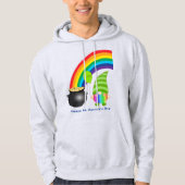 Rainbow Gnome Pot of Gold St Paddys Day Hoodie (Vorderseite)