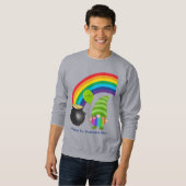 Rainbow Gnome Pot of Gold St Paddys Day Sweatshirt (Vorne ganz)