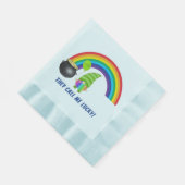 Rainbow Gnome Pot of Gold St Patricks Day Coole Serviette (Ecke)