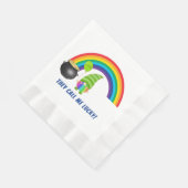 Rainbow Gnome Pot of Gold St Patricks Day Coole Serviette (Ecke)