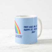 Rainbow Gnome Pot of Gold St Patricks Day Kaffeetasse (VorderseiteRechts)