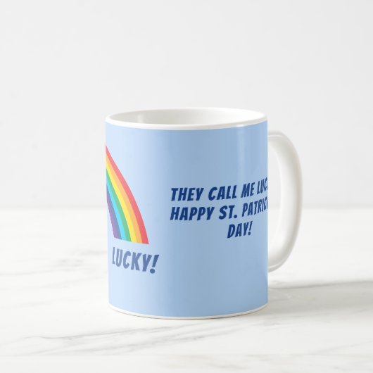 Rainbow Gnome Pot of Gold St Patricks Day Kaffeetasse (VorderseiteRechts)