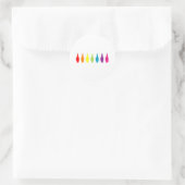 Rainbow Gnomes Runder Aufkleber (Tasche)