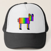 Rainbow Goat Hat Truckerkappe (Vorderseite)