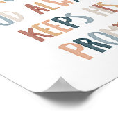 Rainbow God behielt immer sein Versprechen Plakat (Ecke)