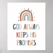 Rainbow God behielt immer sein Versprechen Plakat (Vorne)