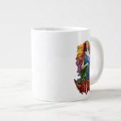 Rainbow Goddess digitale Malerei Originalkunst Jumbo-Tasse (Vorderseite Rechts)