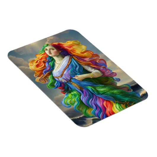 Rainbow Goddess digitale Malerei Originalkunst Magnet (Rechte Seite)