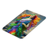 Rainbow Goddess digitale Malerei Originalkunst Magnet (Linke Seite)