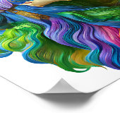 Rainbow Goddess digitale Malerei Originalkunst Poster (Ecke)