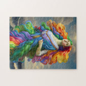 Rainbow Goddess digitale Malerei Originalkunst Puzzle (Horizontal)