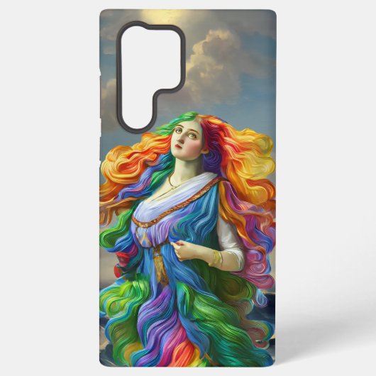 Rainbow Goddess digitale Malerei Originalkunst Samsung Galaxy Hülle (Rückseite)