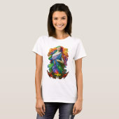 Rainbow Goddess digitale Malerei Originalkunst T-Shirt (Vorne ganz)