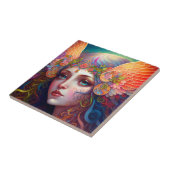 Rainbow Goddess Fantasy Art Keramik Tile Fliese (Seite)