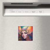 Rainbow Goddess Fantasy Art Magnet (In Situ (Geschirrspüler))