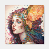 Rainbow Goddess Fantasy Art Magnet (Vorne)