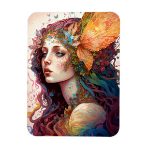 Rainbow Goddess Fantasy Art Magnet