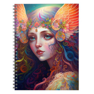 Rainbow Goddess Fantasy Art Notebook Notizblock