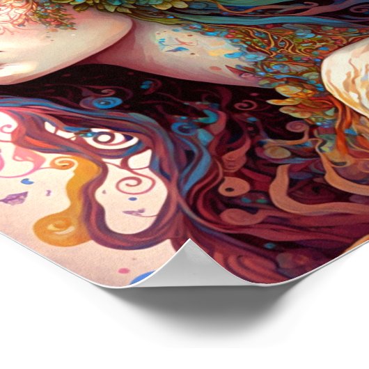 Rainbow Goddess Fantasy Art Poster (Ecke)