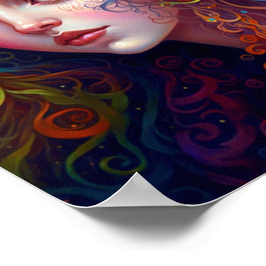 Rainbow Goddess Fantasy Art Poster (Ecke)