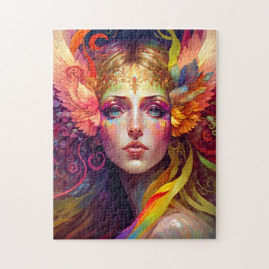 Rainbow Goddess Fantasy Art Puzzle (Vertikal)
