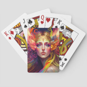 Rainbow Goddess Fantasy Art Spielkarten
