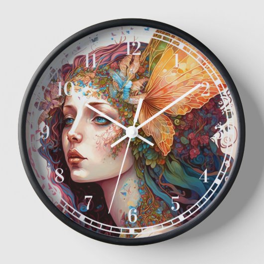 Rainbow Goddess Fantasy Art Uhr (Vorderseite)
