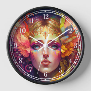 Rainbow Goddess Fantasy Art Uhr