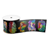 Rainbow Goddess Queen Dragon Fantasy Art Satinband (Spule)