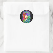 Rainbow Goddess Queen Fantasy Art Runder Aufkleber (Tasche)