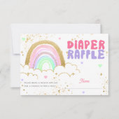 Rainbow Gold Baby Shower Windschutzscheibe Einladung (Vorderseite)