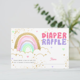 Rainbow Gold Baby Shower Windschutzscheibe Einladung
