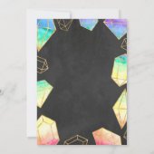 Rainbow & Gold Edelsteine Moderne Girls Geburtstag Einladung (Rückseite)