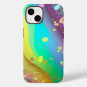 Rainbow Gold Glitzer iPhone Mate Tough Case (Rückseite)