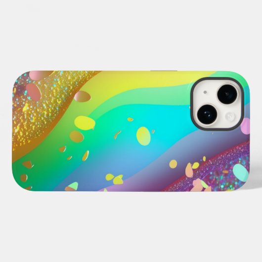 Rainbow Gold Glitzer iPhone Mate Tough Case (Rückseite (Horizontal))