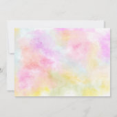 Rainbow gold Glitzer pastellfarben 3 Fotos 1. Gebu Einladung (Rückseite)