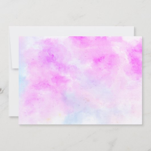 Rainbow gold Glitzer pastellfarben 3 Fotos 1. Gebu Einladung (Rückseite)