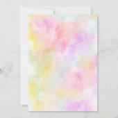 Rainbow gold Glitzer pastellfarben ein Foto 2. Geb Einladung (Rückseite)