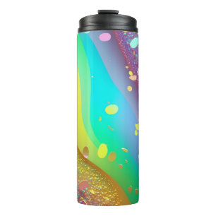Rainbow Gold Glitzer Thermal Tumbler 12oz Thermosbecher