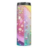 Rainbow Gold Glitzer Thermal Tumbler 12oz Thermosbecher (Rückseite)