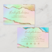 Rainbow & Gold Glitzer Visitenkarte (Vorne/Hinten)