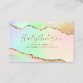 Rainbow & Gold Glitzer Visitenkarte (Vorderseite)