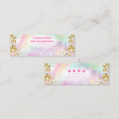 Rainbow Gold Holographic Earring Display Mini Visitenkarte (Vorne/Hinten)