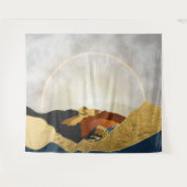 Rainbow Gold Metallic Mountain Bright Sun Landscap Wandteppich (Vorderseite (Horizontal))