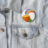 Rainbow Gold Pot Lucky Irish Sky Irland farbenfroh Button (Beispiel)