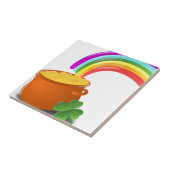 Rainbow Gold Pot Lucky Irish Sky Irland farbenfroh Fliese (Seite)