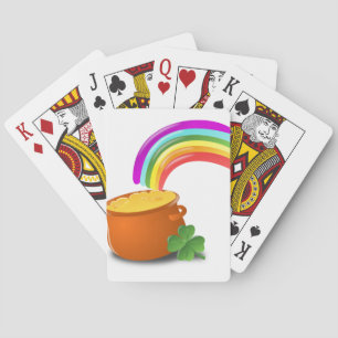 Rainbow Gold Pot Lucky Irish Sky Irland farbenfroh Spielkarten