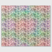 Rainbow Golden Mermaid Scales Pattern Holiday Geschenkpapier (Flach)